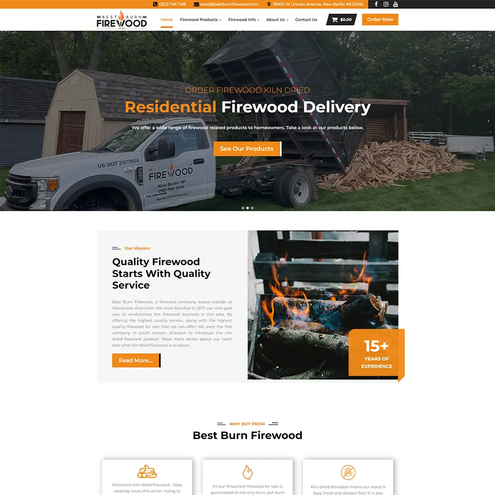 Best Burn Firewood, a firewood company based in Waukesha, Wisconsin, was founded in the end of 2016 by Tyler and Brady.